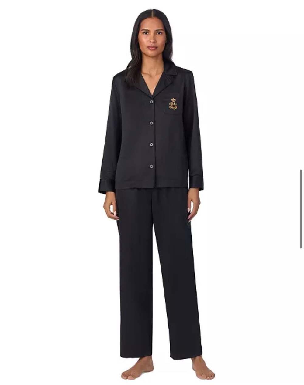 Lauren Ralph Lauren Women's 2-Piece Garment Black Pajama Set 3X W/tags new